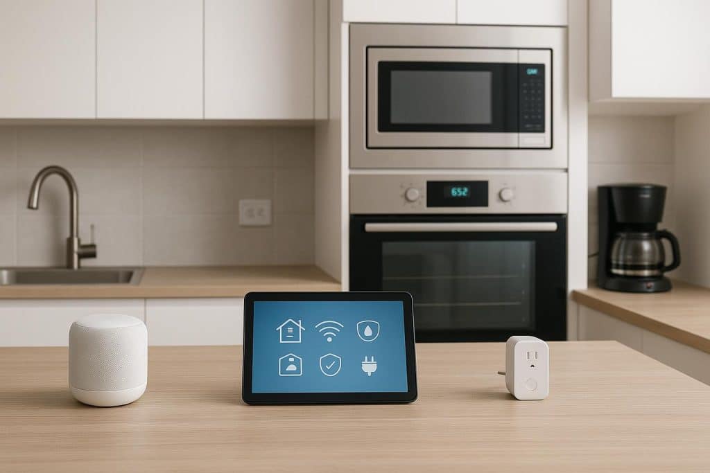 Modern kitchen showcasing smart appliances and technology upgrades for home renovation projects