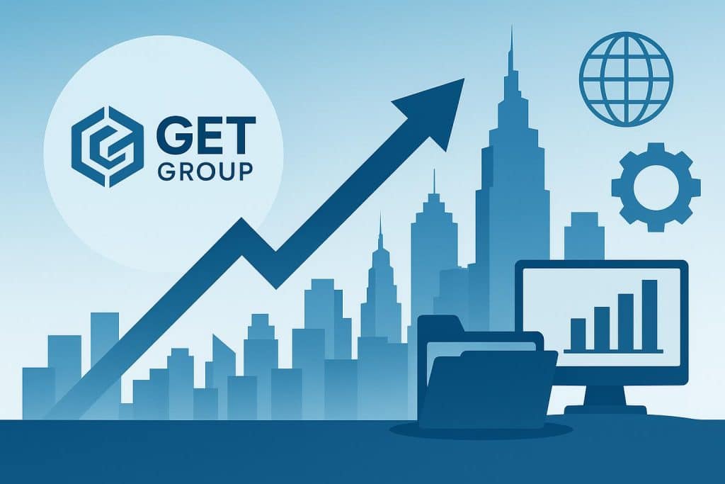 Introducing GET Group and Its Founder, Christian Comair GET Group logo with branding elements representing founder Christian Comair’s innovative vision