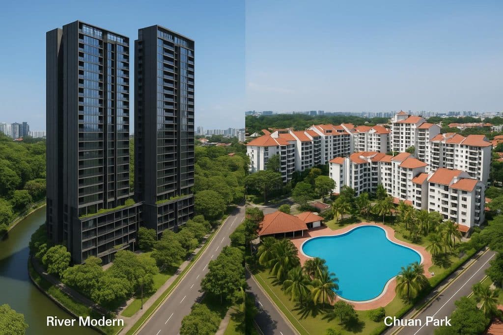 River Modern vs Chuan Park: Which Condo Should Families with Young Children Invest In? River Modern and Chuan Park residential developments, Singapore, appealing to young families