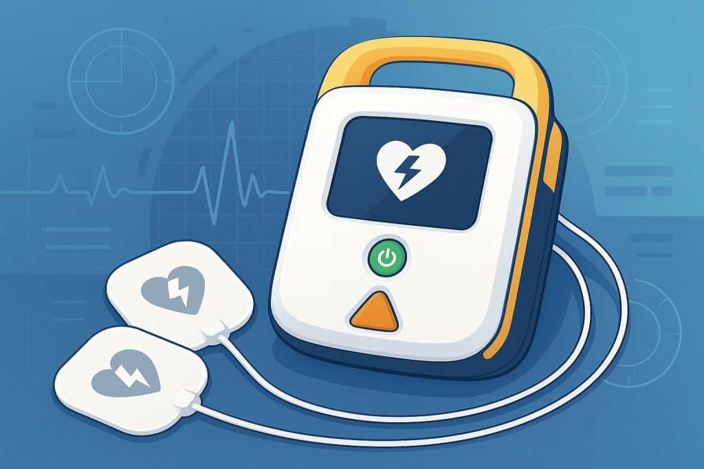 Modern defibrillator device showcasing innovative technology for future cardiac care