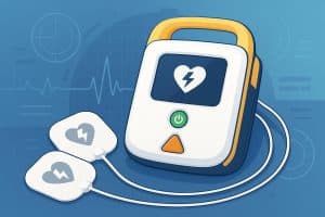 Modern defibrillator device showcasing innovative technology for future cardiac care