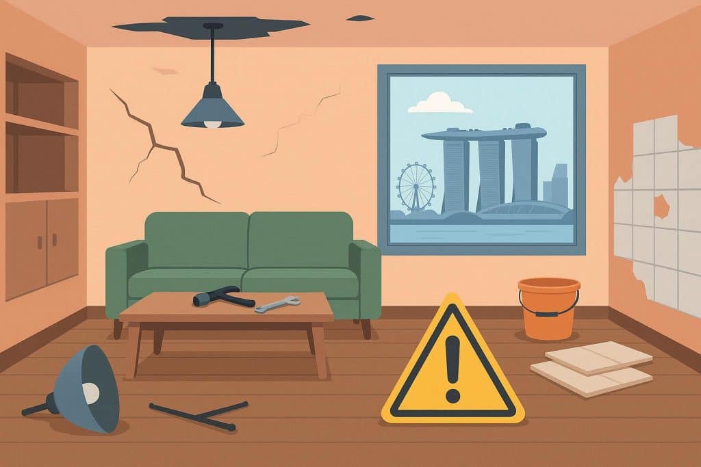 Modern Singapore apartment interior highlighting common renovation mistakes to avoid