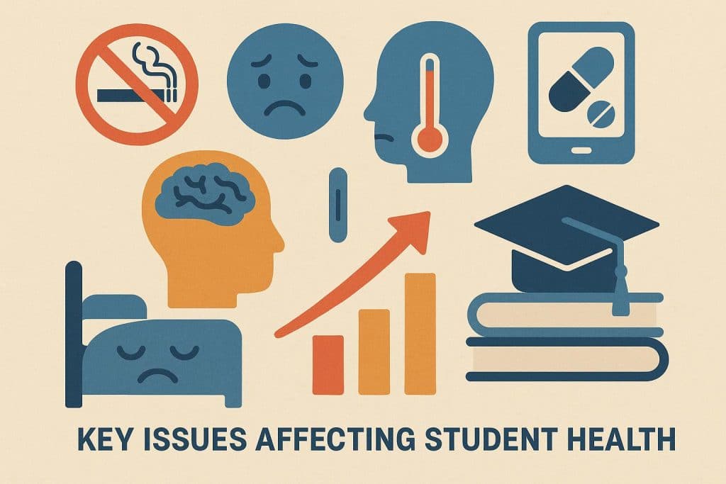 Michael Mullowney: How Physicians Manage Chronic Conditions Effectively Books, stethoscope, and school supplies symbolizing student health and academic performance issues