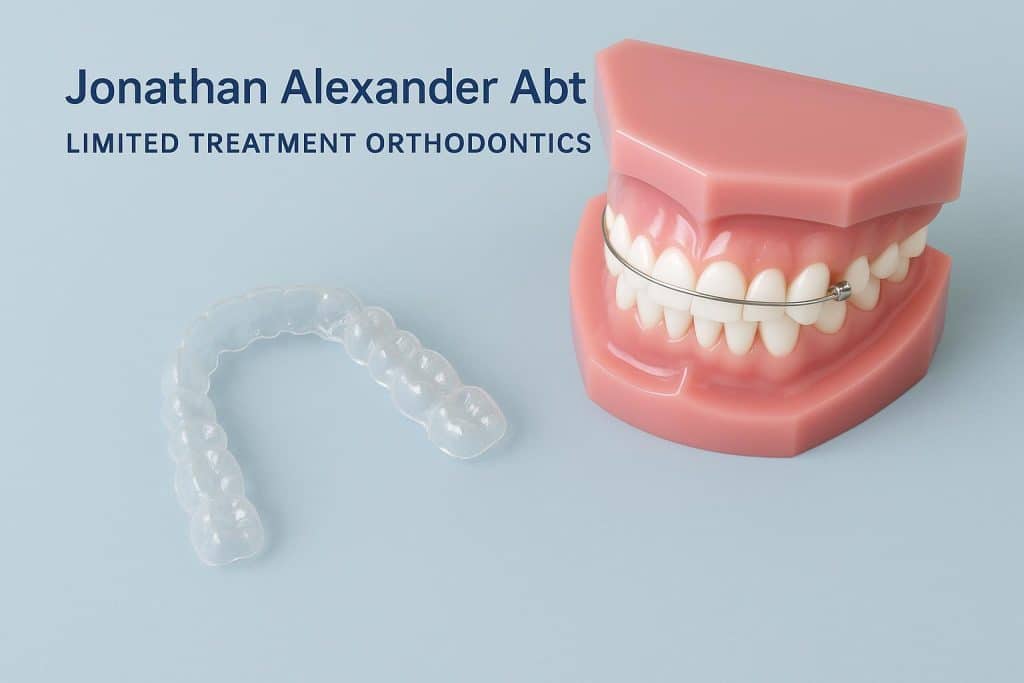 Jonathan Alexander Abt: Limited Treatment Orthodontics Orthodontic braces showcasing limited treatment methods for straighter, healthier teeth