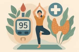 Yoga poses promoting metabolic wellness, diabetes management, and hormonal balance practices